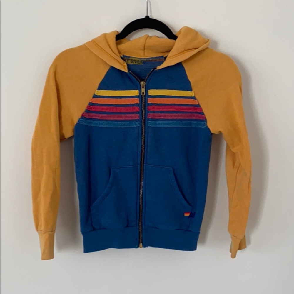 Aviator Nation Blue and Yellow Kids Jacket